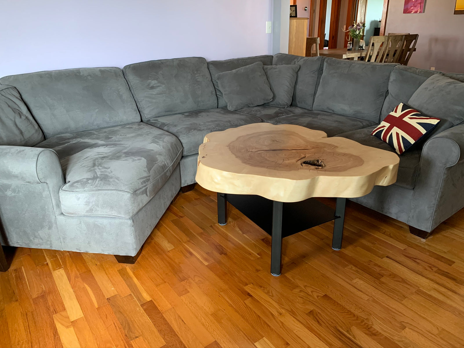 Silver Maple Cross Cut Coffee Table