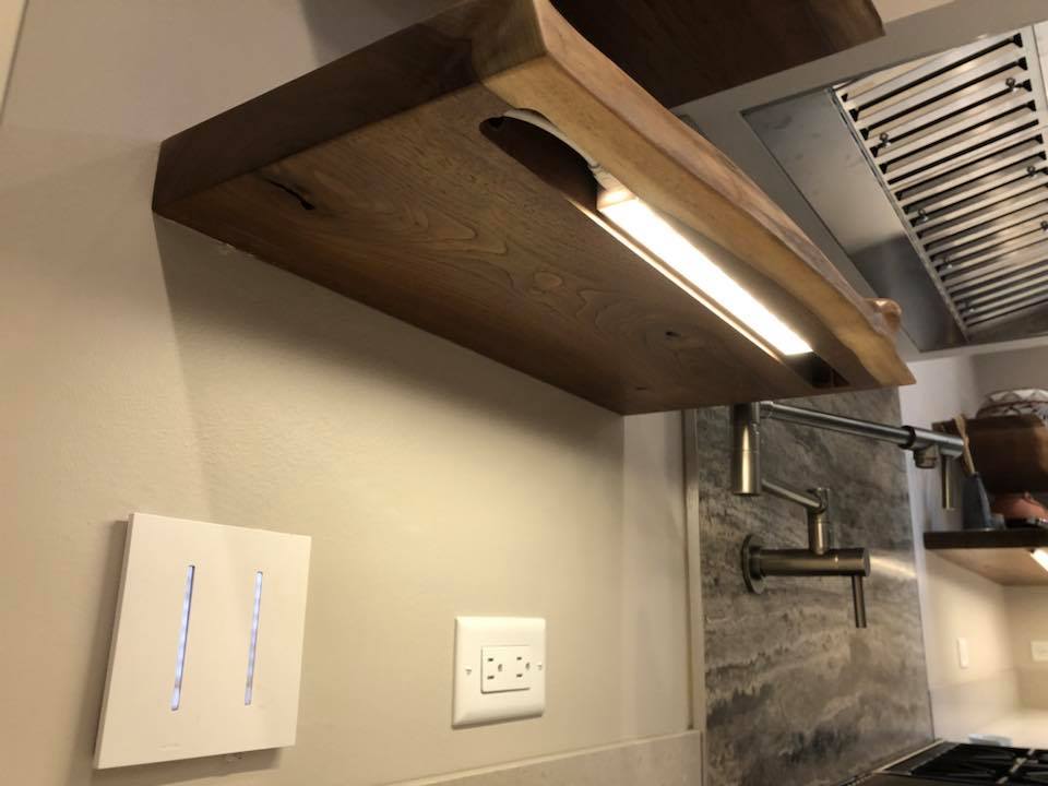 Live Edge Black Walnut Floating Shelves