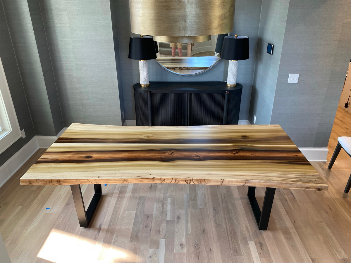 Live Edge Rainbow Poplar Dining Table