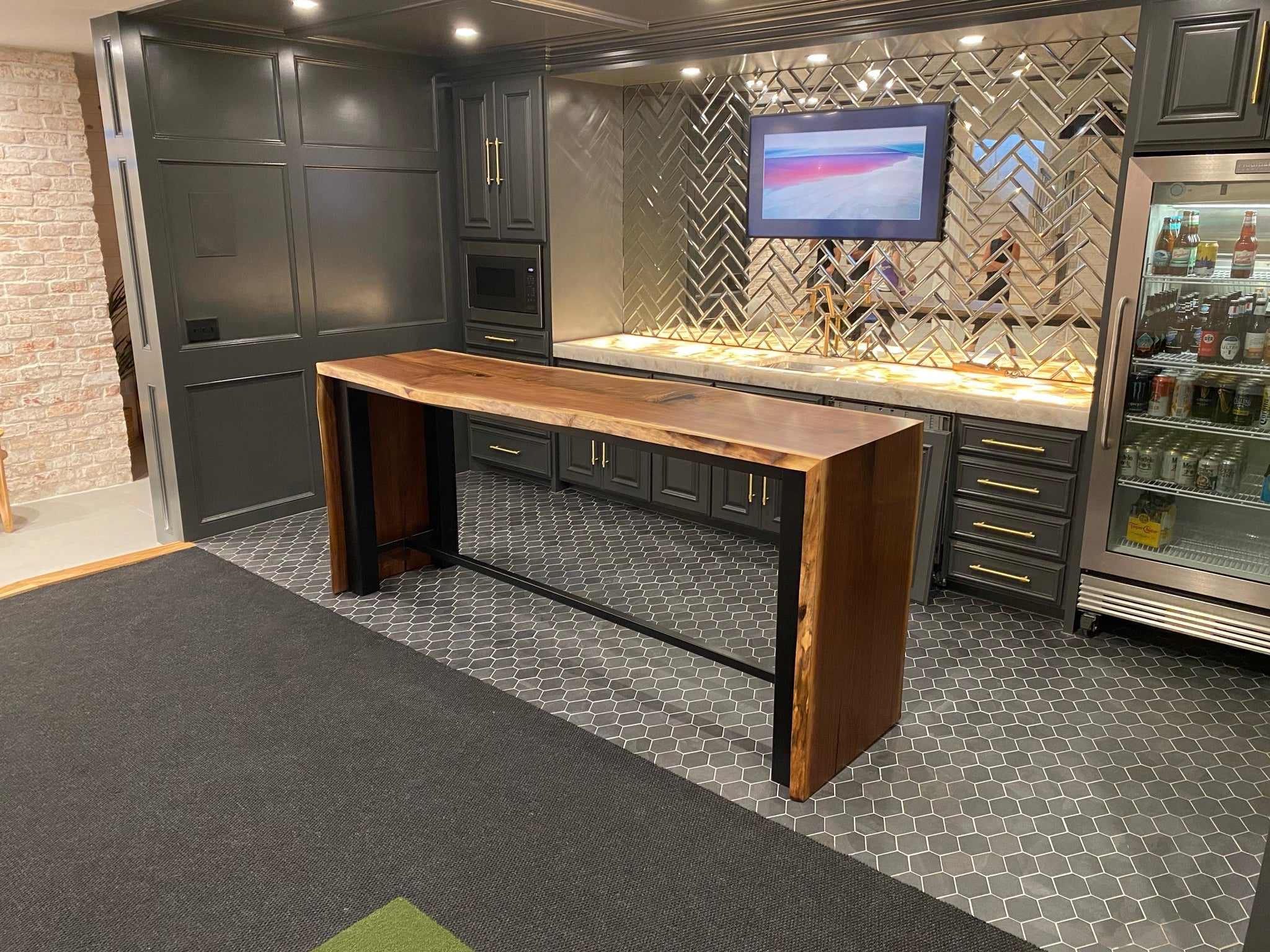 Live Edge Bar Table - KC Custom Hardwoods