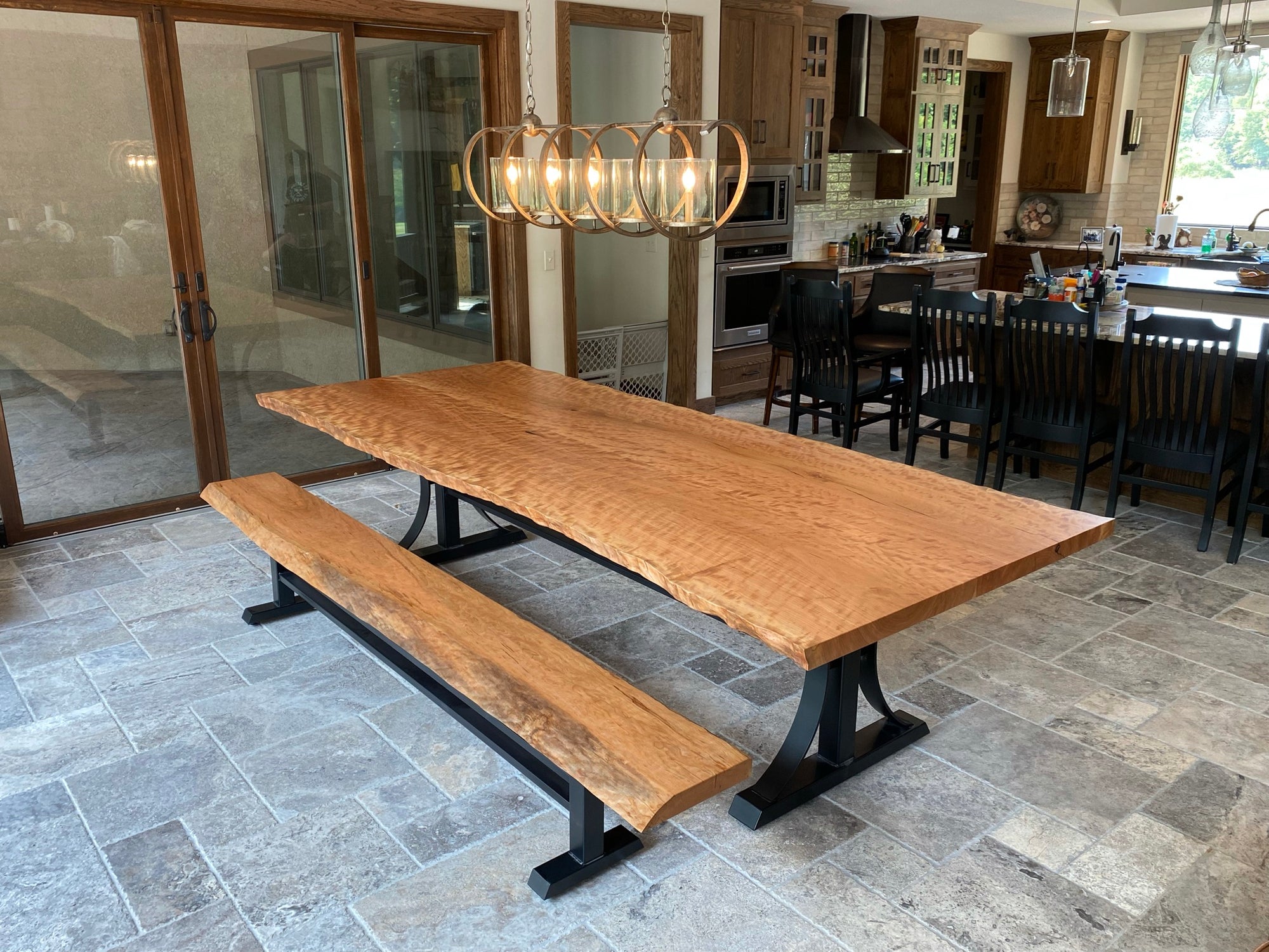 Live edge cherry dining table