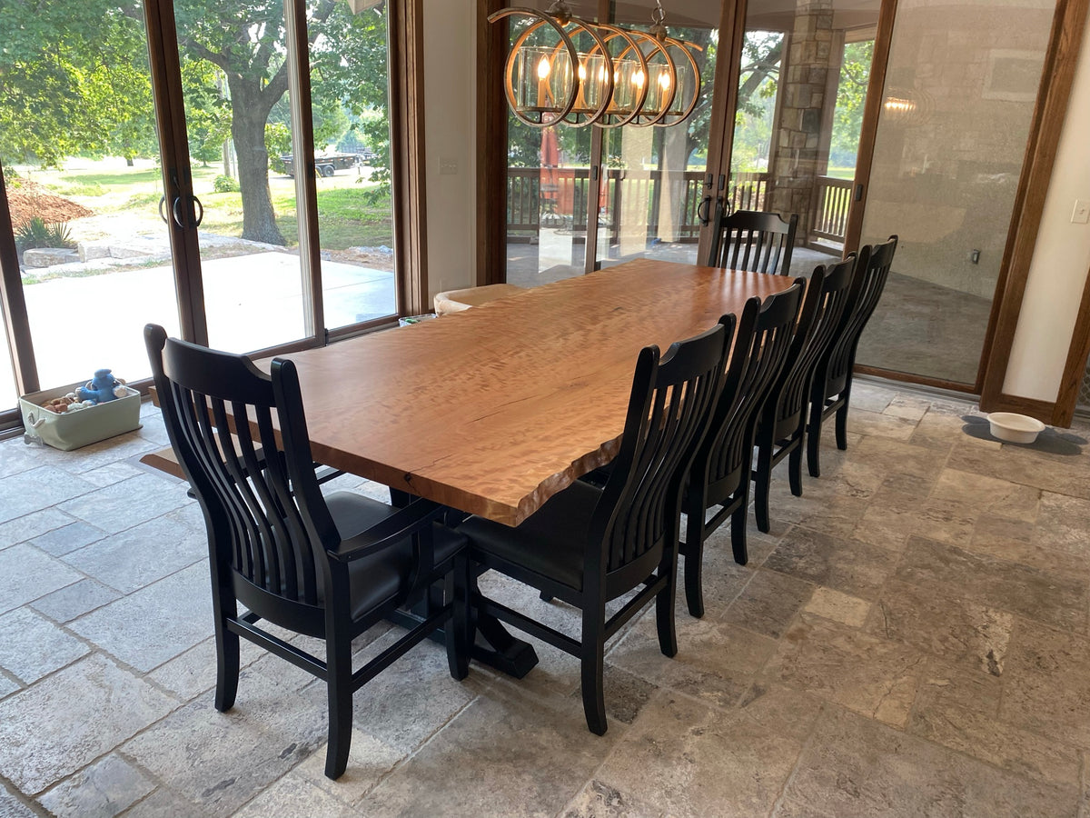 Live edge cherry dining table