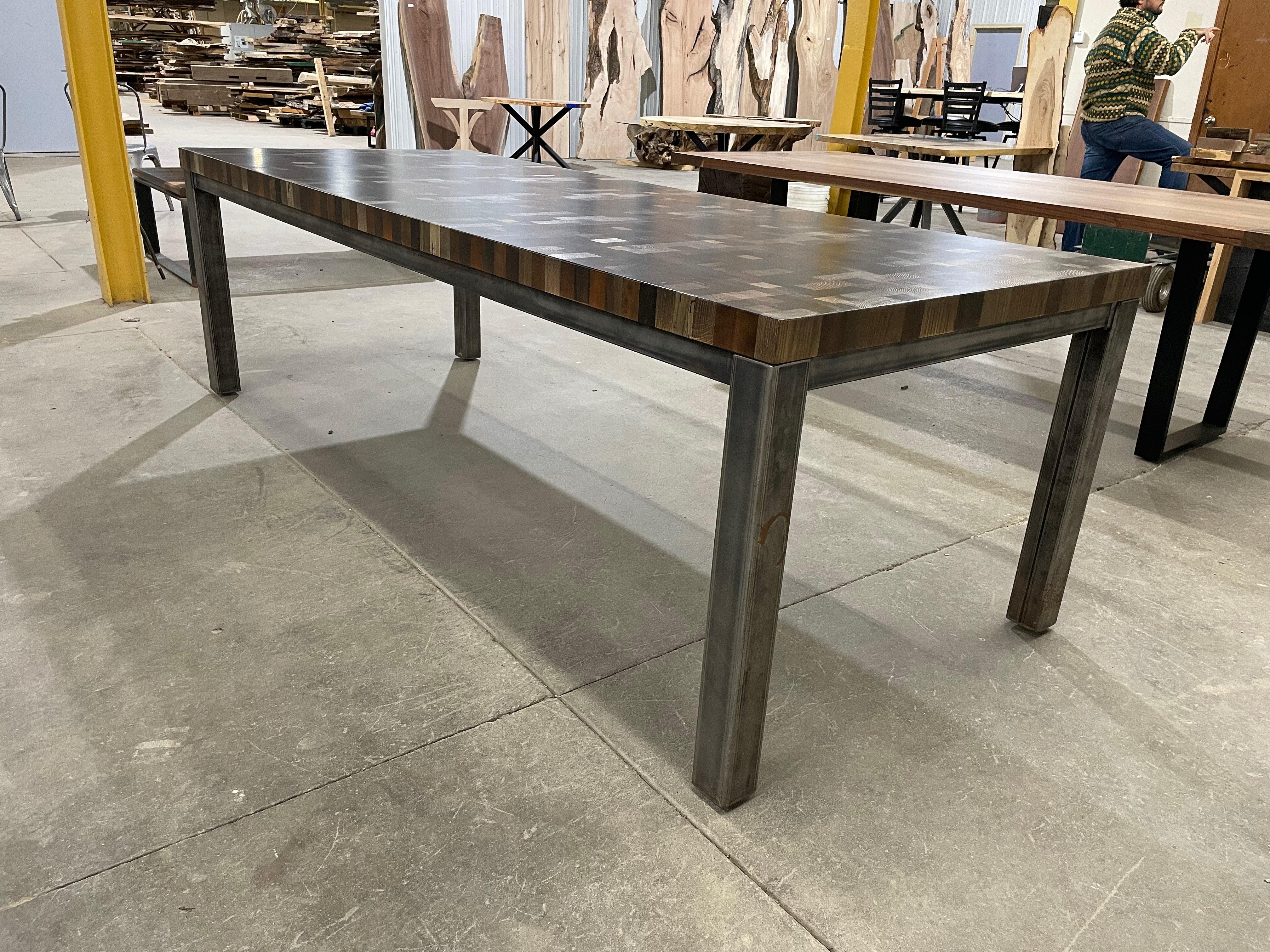 Block Style Dining Table Butcher Block Dining Room Tables