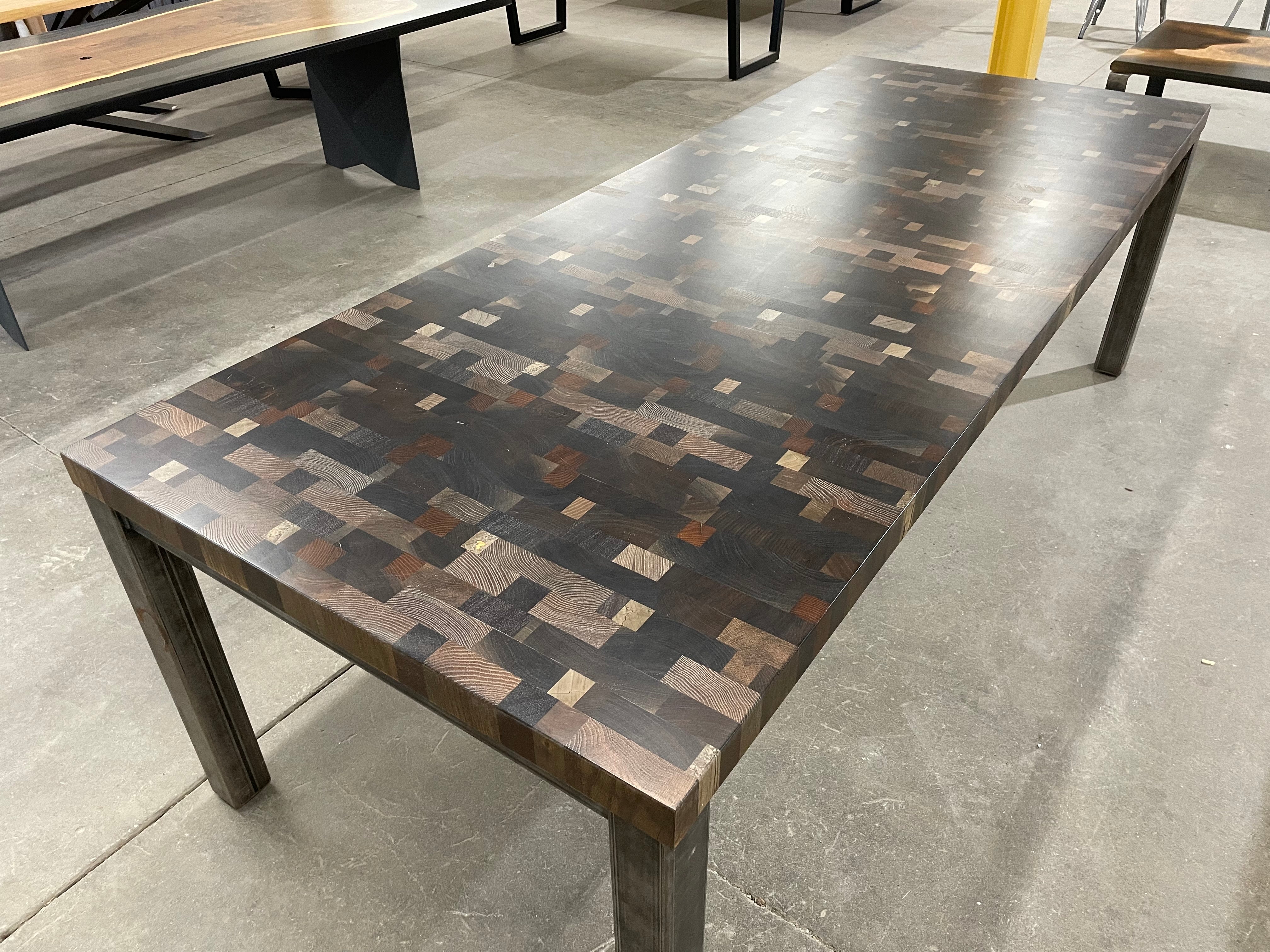 Dining Table Using Butcher Block Butcher Block Dining Table 277 - KC Custom Hardwoods