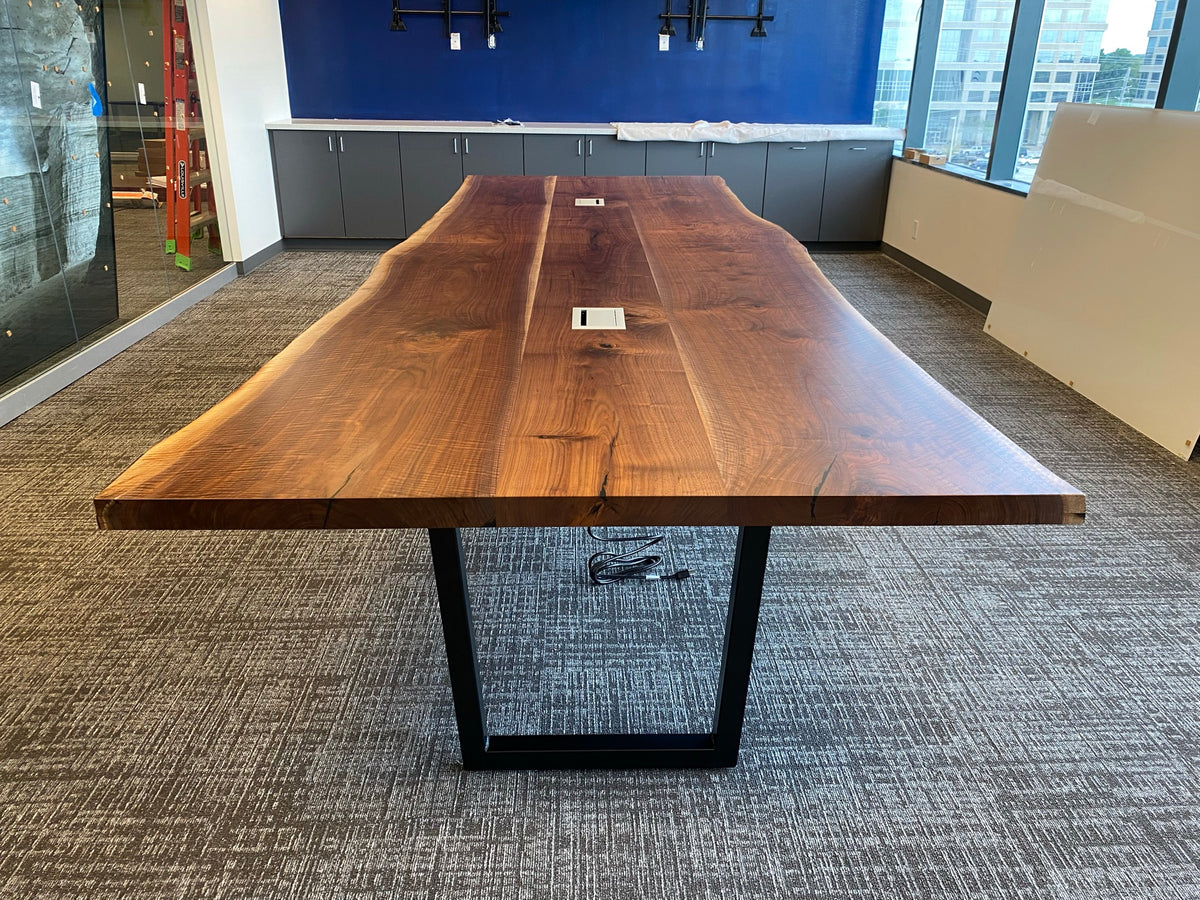 Live Edge Black Walnut Conference Table