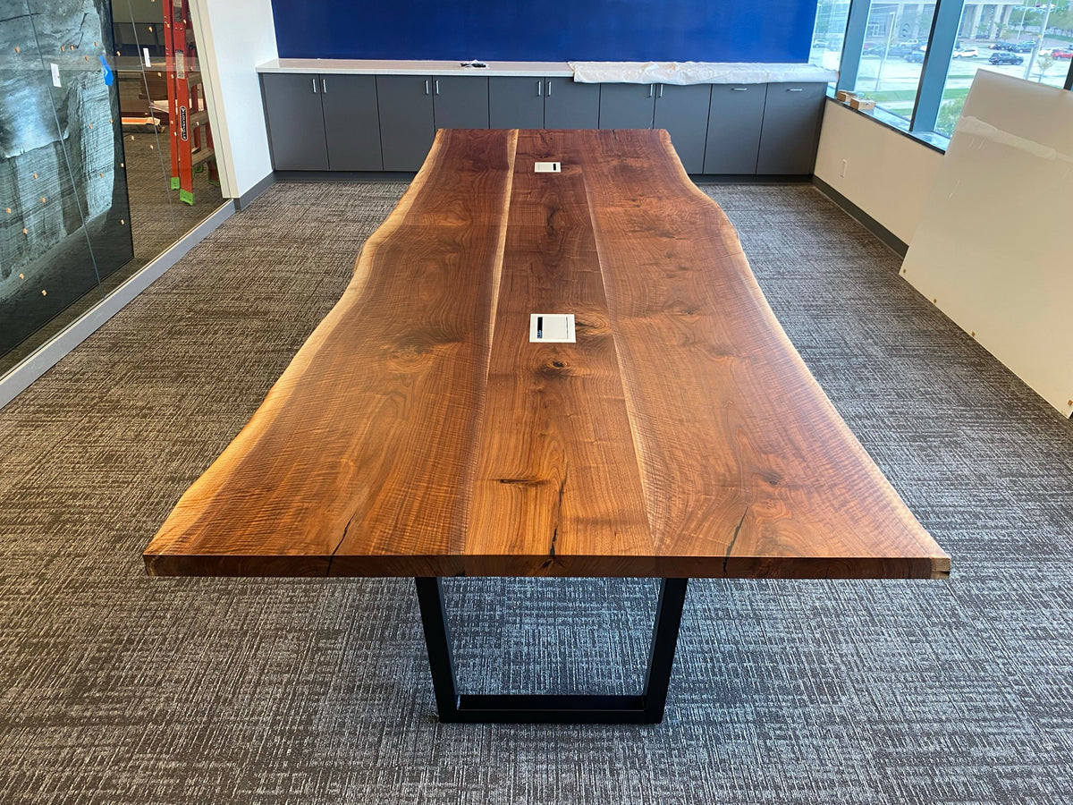Live Edge Black Walnut Conference Table