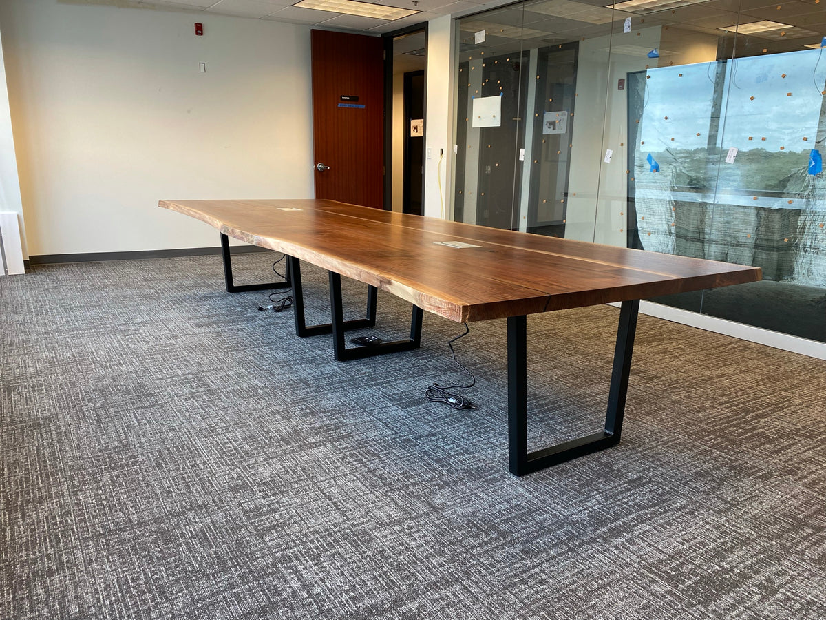 Live Edge Black Walnut Conference Table