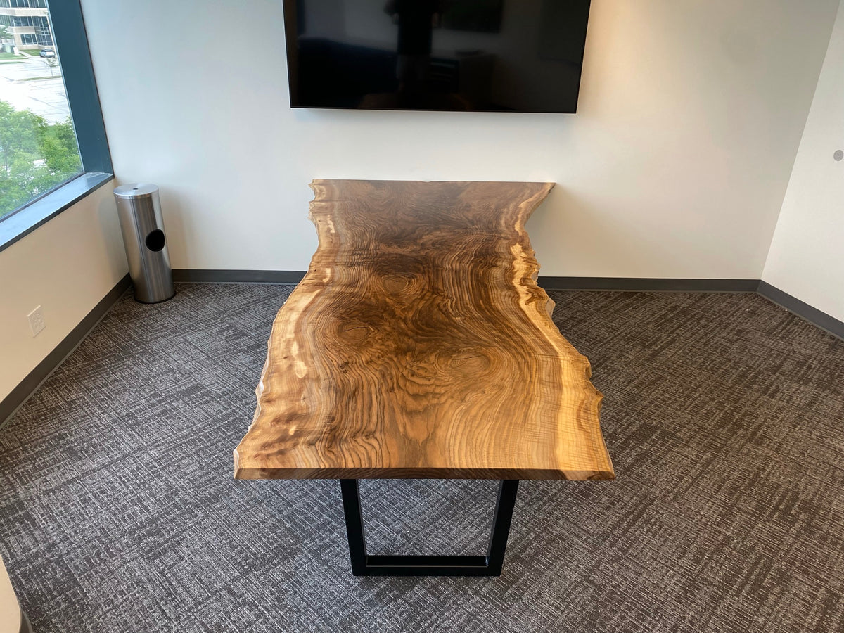 Live Edge Bastogne Walnut Conference Table