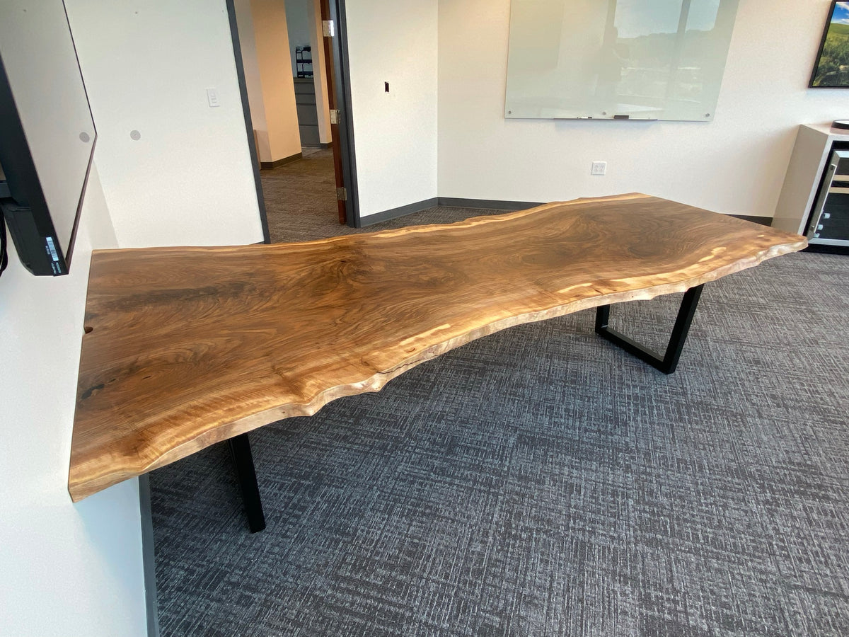 Live Edge Bastogne Walnut Conference Table