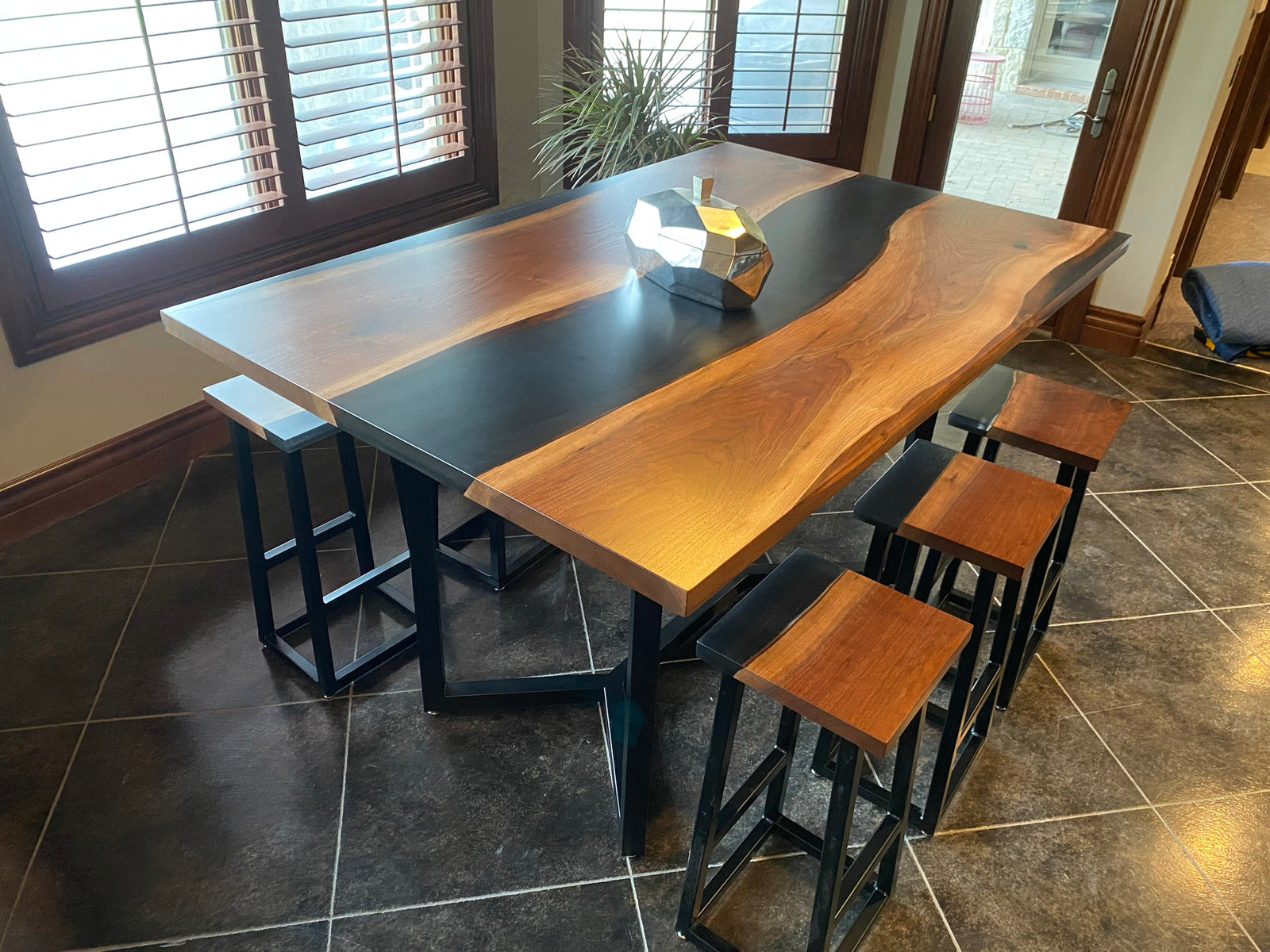 Black Walnut River Bar Table