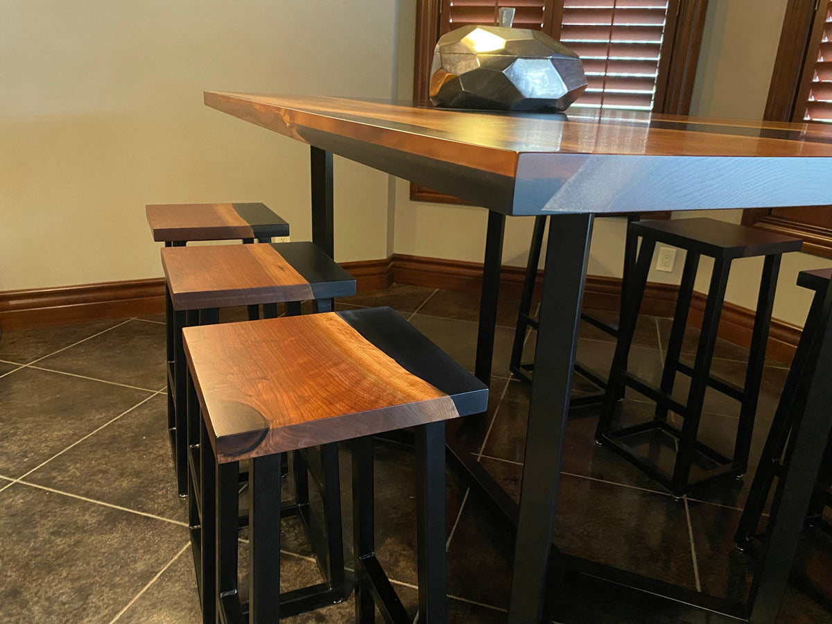 Black Walnut River Bar Table