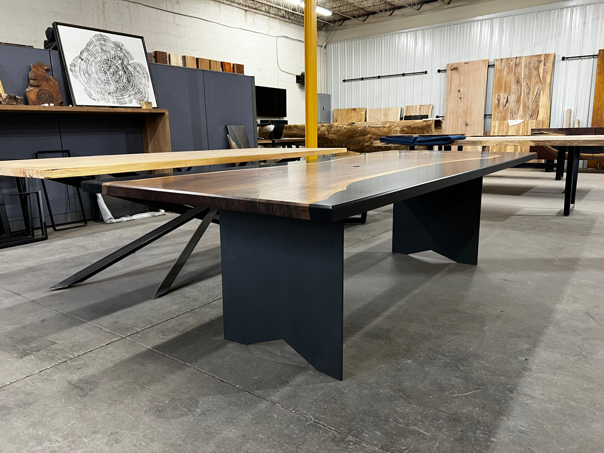 Black Walnut Epoxy Casted Conference table 120