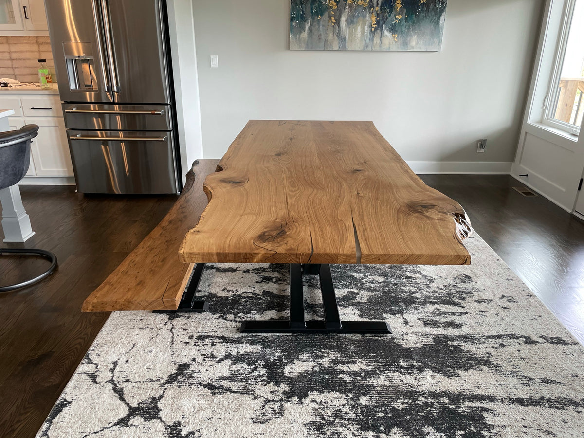 Live Edge White Oak Dining Table
