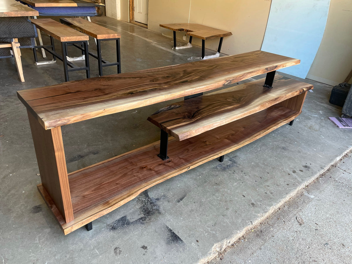 Live Edge Black Walnut Media Center