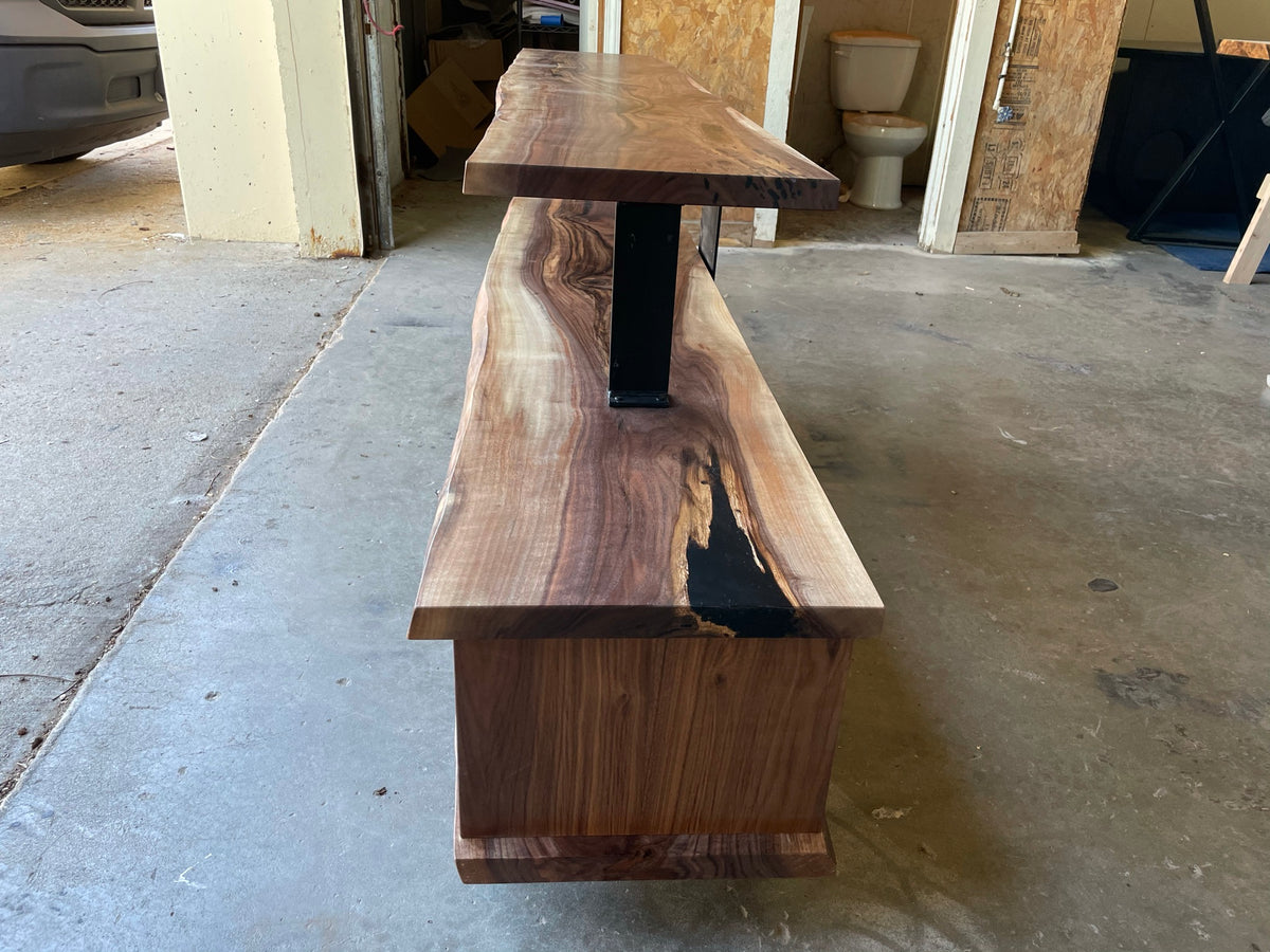 Live Edge Black Walnut Media Center