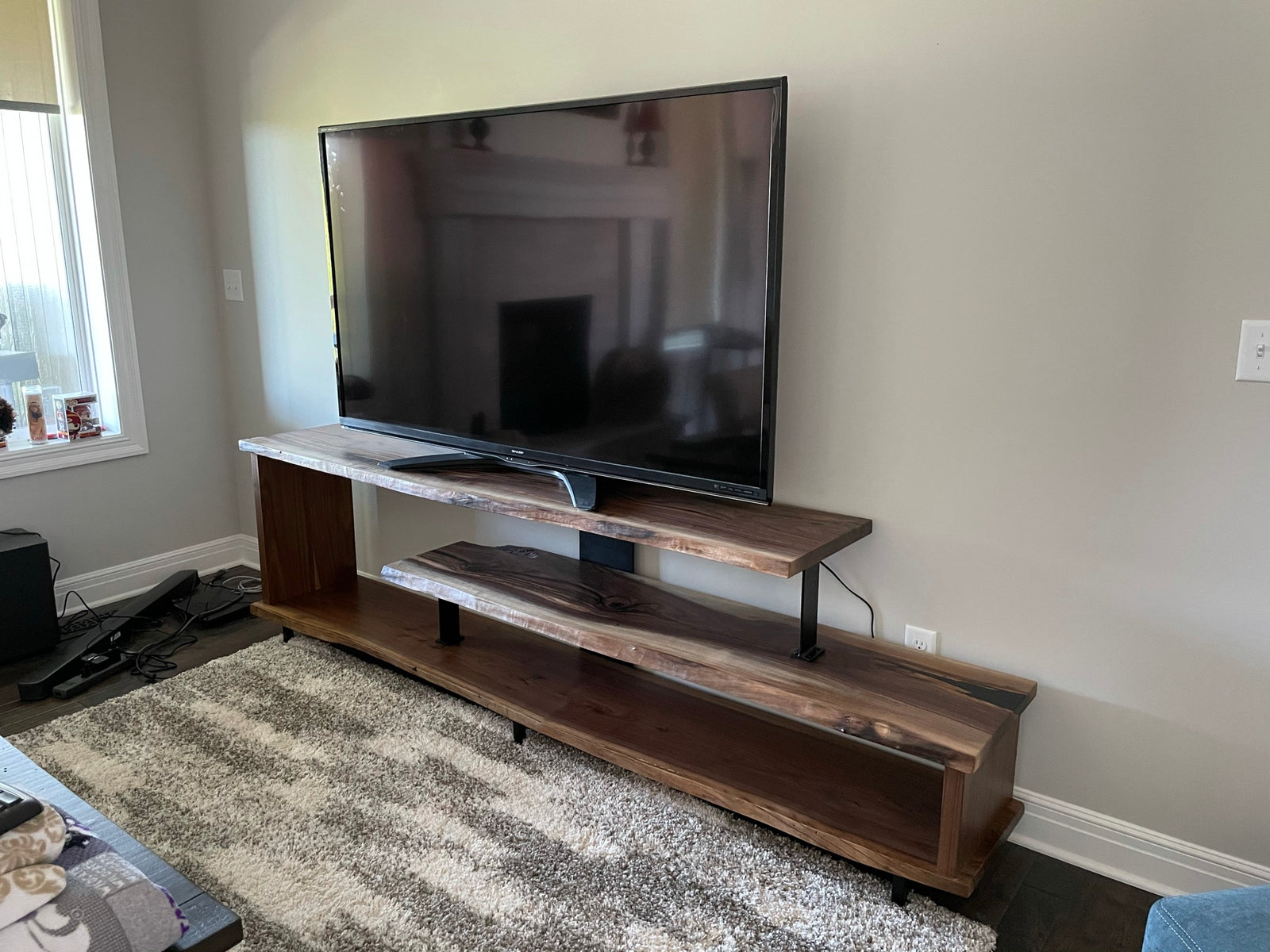 Live Edge Black Walnut Media Center