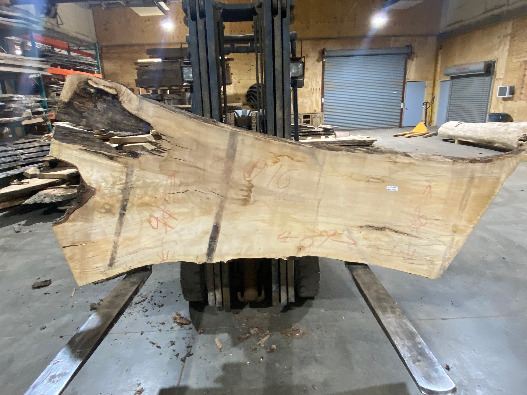 Spalted Maple (3016) 89" L x 28-41" W x 2.5" T
