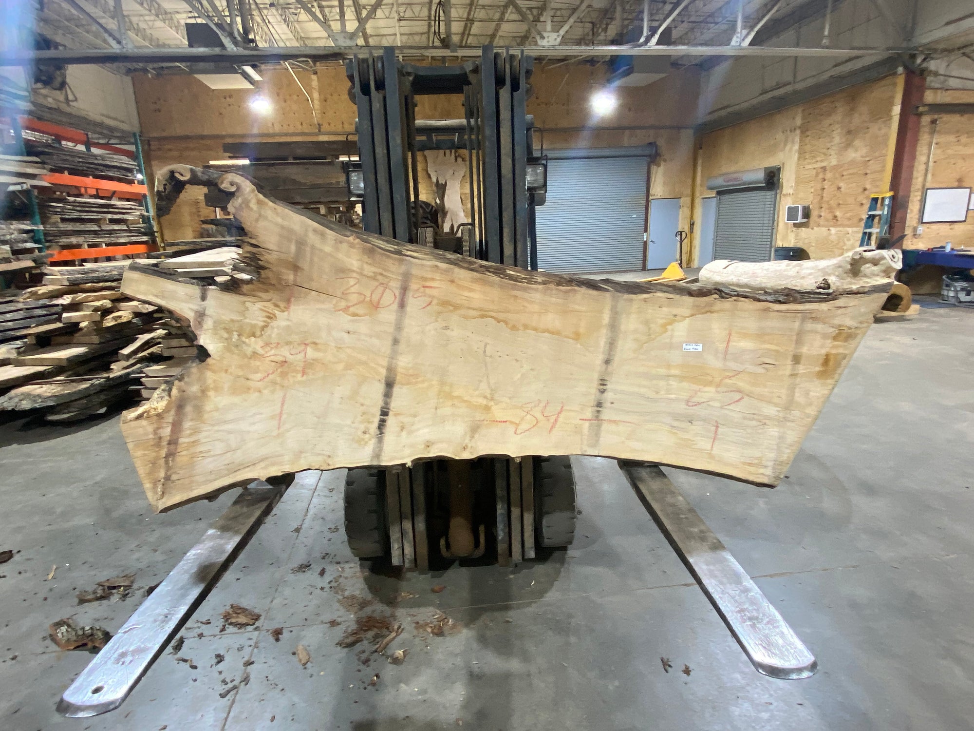 Spalted Maple (3015) 84" L x 25-39" W x 2.5" T