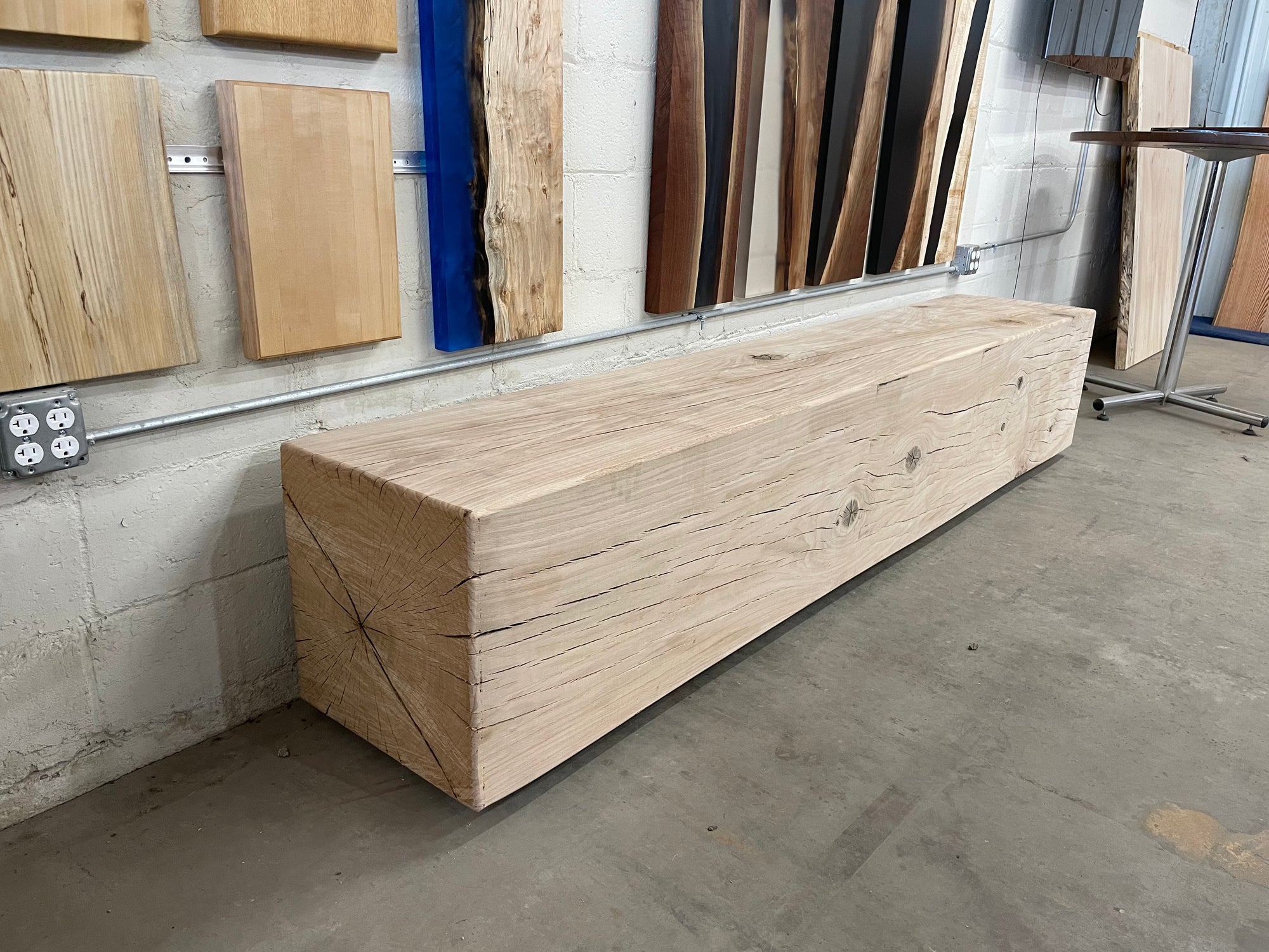 Solid Oak Bench 344