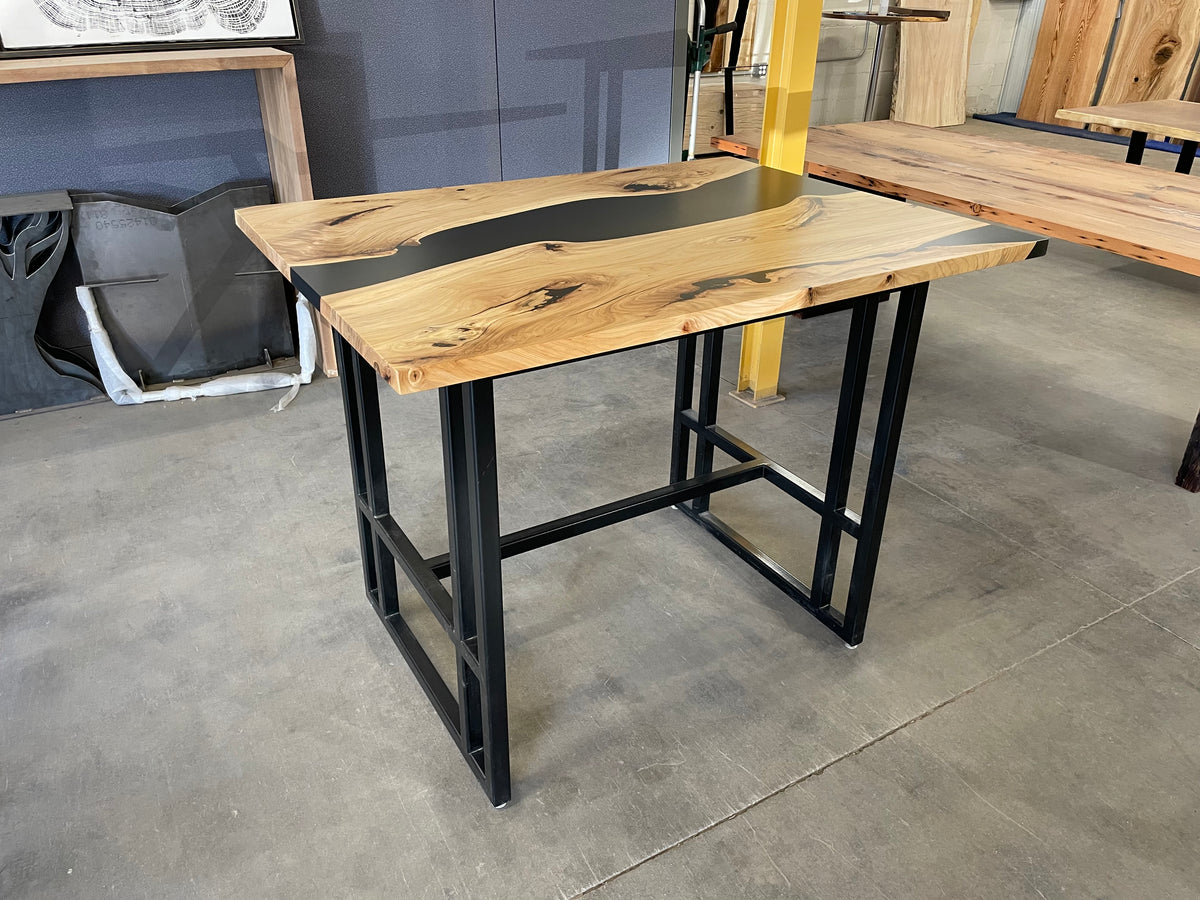 Elm Epoxy River Pub Table