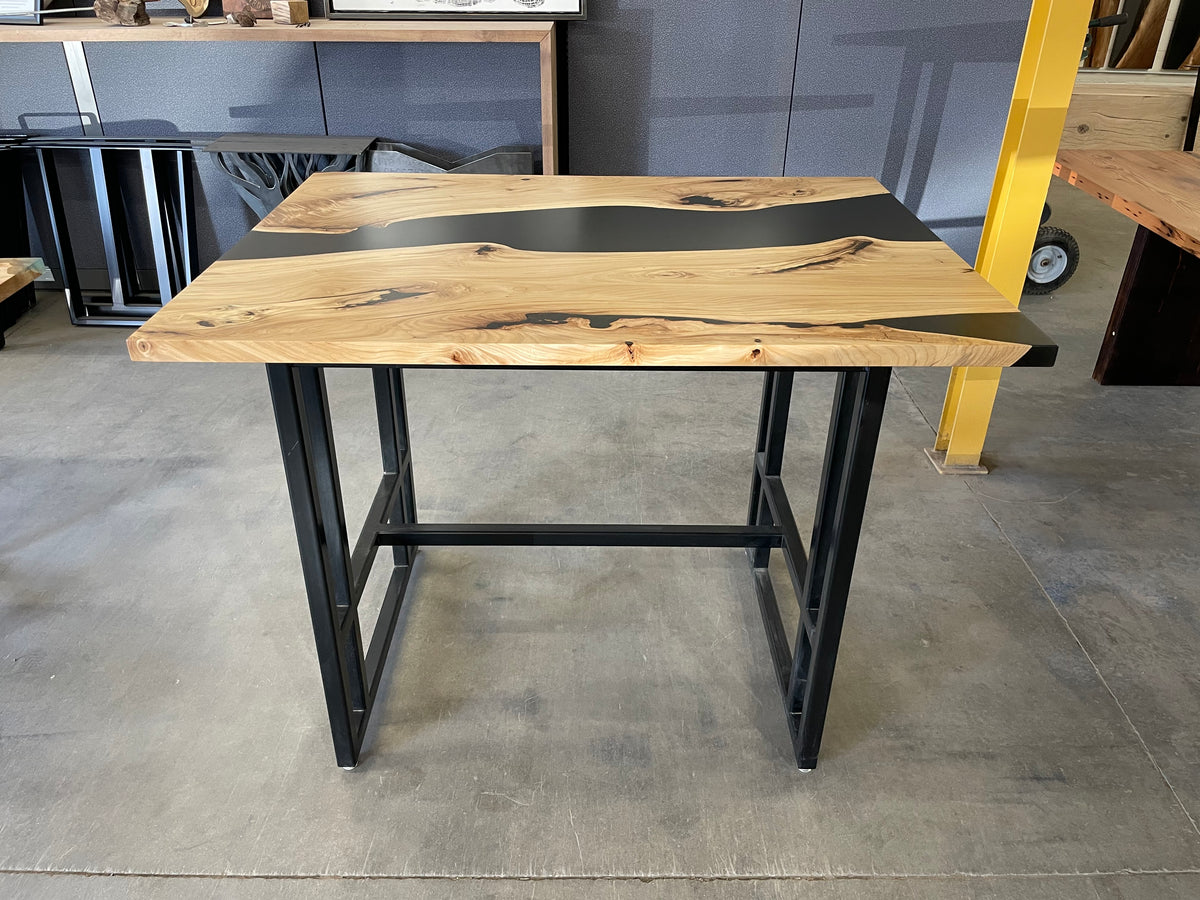 Elm Epoxy River Pub Table
