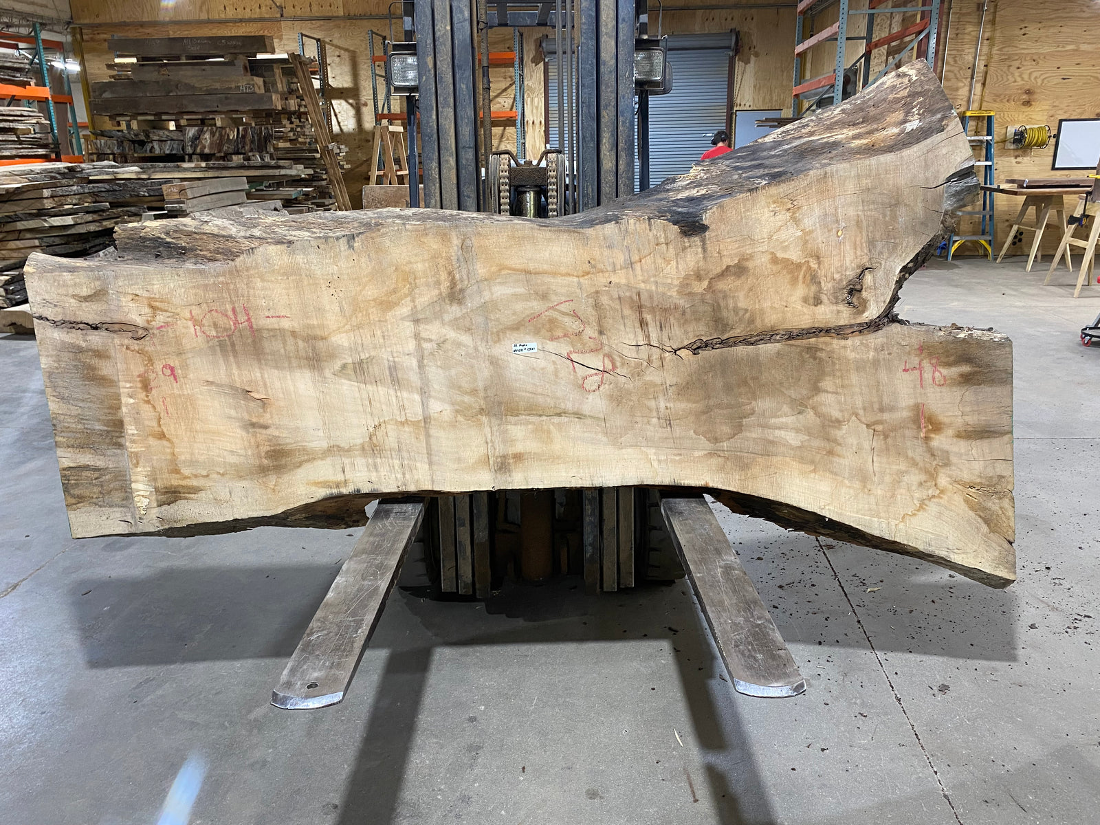 Silver Maple (1728) 104" L x 29-48" W x 3" T